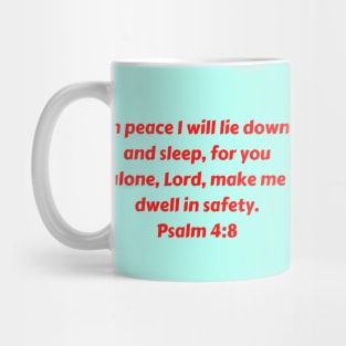 Bible Verse Psalm 4:8 Mug